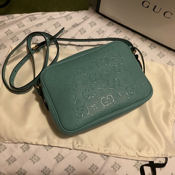 Gucci Monogram Star Embossed Small GG Shoulder Bag - Picture 12 of 13